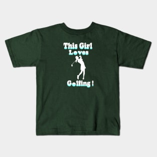 This Girl Loves Golf Kids T-Shirt